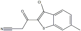 3-(3-CHLORO-6-METHYLBENZO[B]THIOPHEN-2-YL)-3-OXOPROPANENITRILE Struktur