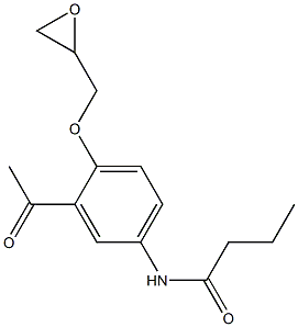 N-(3-ACETYL-4-(2,3-EPOXYPROPOXY)PHENYL)BUTYRAMIDE Struktur