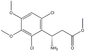 METHYL (3S)-3-AMINO-3-(2,6-DICHLORO-3,4-DIMETHOXYPHENYL)PROPANOATE Struktur