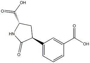 5-OXO-(+/-)-TRANS-4-(3-CARBOXYPHENYL)-PYRROLIDINE-2-CARBOXYLIC ACID Struktur