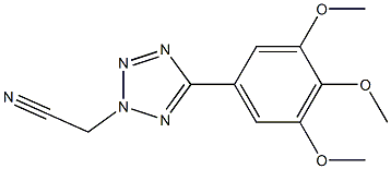 [5-(3,4,5-TRIMETHOXYPHENYL)-2H-TETRAZOL-2-YL]ACETONITRILE Struktur