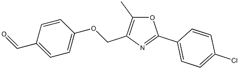 4-[2-(4-CHLORO-PHENYL)-5-METHYL-OXAZOL-4-YLMETHOXY]-BENZALDEHYDE Struktur