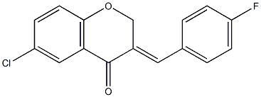 (E)-3-(4-FLUOROBENZYLIDENE)-6-CHLORO-2,3-DIHYDROCHROMEN-4-ONE Struktur