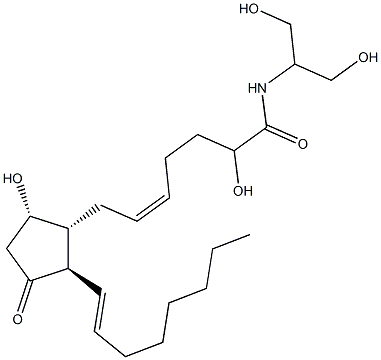 N-[(2-HYDROXY-1-HYDROXYMETHYL)ETHYL]-11-OXO-9ALPHA,15S-DIHYDROXY-PROSTA-5Z, 13E-DIEN-1-AMIDE Struktur