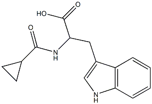 2-[(CYCLOPROPYLCARBONYL)AMINO]-3-(1H-INDOL-3-YL)PROPANOIC ACID Struktur