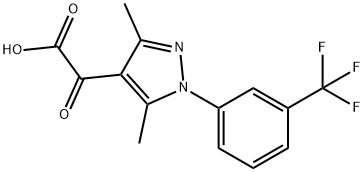 [3,5-DIMETHYL-1-[3-(TRIFLUOROMETHYL)PHENYL]-1H-PYRAZOL-4-YL](OXO)ACETIC ACID Struktur