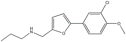 N-((5-(3-CHLORO-4-METHOXYPHENYL)-2-FURYL)METHYL)PROPAN-1-AMINE Struktur