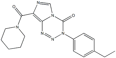 3-(4-ETHYLPHENYL)-8-(PIPERIDIN-1-YLCARBONYL)IMIDAZO[5,1-D][1,2,3,5]TETRAZIN-4(3H)-ONE Struktur