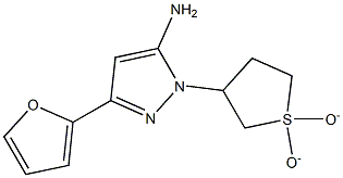 1-(1,1-DIOXIDOTETRAHYDROTHIEN-3-YL)-3-(2-FURYL)-1H-PYRAZOL-5-AMINE Struktur