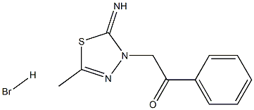 2-(2-IMINO-5-METHYL-1,3,4-THIADIAZOL-3(2H)-YL)-1-PHENYLETHANONE HYDROBROMIDE Struktur