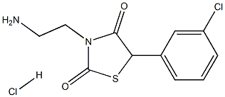 3-(2-AMINO-ETHYL)-5-(3-CHLORO-PHENYL)-THIAZOLIDINE-2,4-DIONE HYDROCHLORIDE Struktur