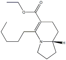 ETHYL (R)-5-PENTYL-1,2,3,7,8,8A-HEXAHYDROINDOLIZINE-6-CARBOXYLATE Struktur