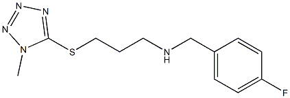 N-(4-FLUOROBENZYL)-3-((1-METHYL-1H-TETRAZOL-5-YL)THIO)PROPAN-1-AMINE Struktur