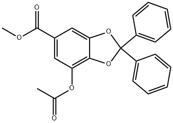 METHYL 7-(ACETYLOXY)-2,2-DIPHENYL-1,3-BENZODIOXOLE-5-CARBOXYLATE Struktur