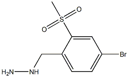 (4-BROMO-2-METHYLSULFONYL-BENZYL)-HYDRAZINE Struktur