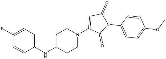 3-[4-(4-FLUOROANILINO)-1-PIPERIDINYL]-1-(4-METHOXYPHENYL)-1H-PYRROLE-2,5-DIONE Struktur