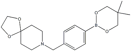 8-[4-(5,5-DIMETHYL-1,3,2-DIOXABORINAN-2-YL)BENZYL]-1,4-DIOXA-8-AZASPIRO[4.5]DECANE Struktur