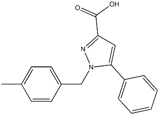 1-(4-METHYLBENZYL)-5-PHENYL-1H-PYRAZOLE-3-CARBOXYLIC ACID Struktur