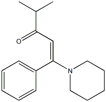 4-METHYL-1-PHENYL-1-PIPERIDIN-1-YL-PENT-1-EN-3-ONE Struktur