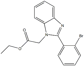 [2-(2-BROMO-PHENYL)-BENZOIMIDAZOL-1-YL]-ACETIC ACID ETHYL ESTER Struktur