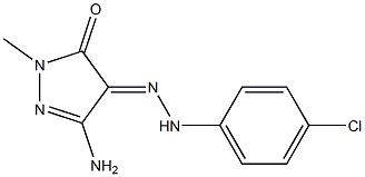 (4E)-3-AMINO-1-METHYL-1H-PYRAZOLE-4,5-DIONE 4-[(4-CHLOROPHENYL)HYDRAZONE] Struktur