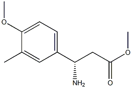 METHYL (3S)-3-AMINO-3-(4-METHOXY-3-METHYLPHENYL)PROPANOATE Struktur