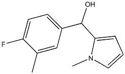 4-FLUORO-3-METHYLPHENYL-(1-METHYL-2-PYRROLYL)METHANOL Struktur