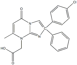 [2-(4-CHLOROPHENYL)7-METHYL-5-OXO-2-PHENYL-5H-IMIDAZO[1,2-A]PYRIMIDIN-8(5H)-YL]ACETIC ACID Struktur