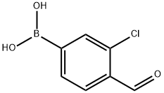 3-CHLORO-4-FORMYLPHENYLBORONIC ACID Struktur