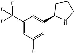 (2R)-2-[5-FLUORO-3-(TRIFLUOROMETHYL)PHENYL]PYRROLIDINE Struktur