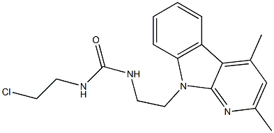 N-(2-CHLOROETHYL)-N'-[2-(2,4-DIMETHYL-9H-PYRIDO[2,3-B]INDOL-9-YL)ETHYL]UREA Struktur