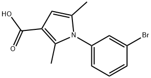 1-(3-BROMOPHENYL)-2,5-DIMETHYL-1H-PYRROLE-3-CARBOXYLIC ACID Struktur