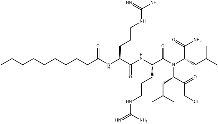 DECANOYL-ARG-ARG-LEU-LEU-CHLOROMETHYLKETONE Struktur