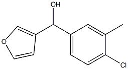 4-CHLORO-3-METHYLPHENYL-(3-FURYL)METHANOL Struktur