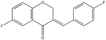 (E)-3-(4-FLUOROBENZYLIDENE)-6-FLUORO-2,3-DIHYDROCHROMEN-4-ONE Struktur