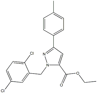 ETHYL 1-(2,5-DICHLOROBENZYL)-3-P-TOLYL-1H-PYRAZOLE-5-CARBOXYLATE Struktur