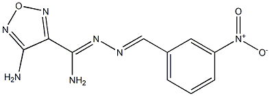 4-AMINO-N'-(3-NITROBENZYLIDENE)-1,2,5-OXADIAZOLE-3-CARBOHYDRAZONAMIDE Struktur