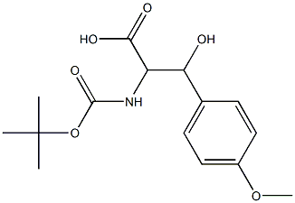 2-TERT-BUTOXYCARBONYLAMINO-3-HYDROXY-3-(4-METHOXY-PHENYL)-PROPIONIC ACID Struktur