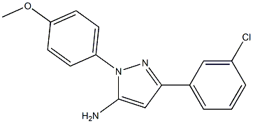 3-(3-CHLOROPHENYL)-1-(4-METHOXYPHENYL)-1H-PYRAZOL-5-AMINE Structure