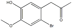 2-BROMO-5-HYDROXY-4-METHOXYPHENYLACETONE Struktur