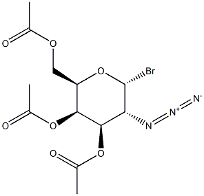 3,4,6-TRI-O-ACETYL-2-AZIDO-2-DEOXY-ALPHA-D-GALACTOPYRANOSYL BROMIDE Struktur