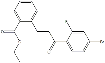 4'-BROMO-3-(2-CARBOETHOXYPHENYL)-2'-FLUOROPROPIOPHENONE Struktur