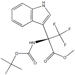 METHYL N-(TERT-BUTOXYCARBONYL)-3,3,3-TRIFLUORO-2-(INDOL-3-YL)ALANINATE Struktur