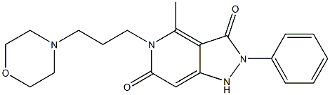 4-METHYL-5-[3-(4-MORPHOLINYL)PROPYL]-2-PHENYL-1H-PYRAZOLO[4,3-C]PYRIDINE-3,6(2H,5H)-DIONE Struktur