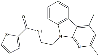 N-[2-(2,4-DIMETHYL-9H-PYRIDO[2,3-B]INDOL-9-YL)ETHYL]THIOPHENE-2-CARBOXAMIDE Struktur