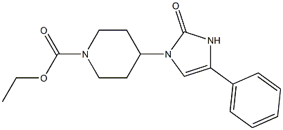 4-(2-OXO-4-PHENYL-2,3-DIHYDRO-IMIDAZOL-1-YL)-PIPERIDINE-1-CARBOXYLIC ACID ETHYL ESTER Struktur