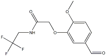 2-(5-FORMYL-2-METHOXYPHENOXY)-N-(2,2,2-TRIFLUOROETHYL)ACETAMIDE Struktur