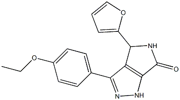 3-(4-ETHOXYPHENYL)-4-(2-FURYL)-4,5-DIHYDROPYRROLO[3,4-C]PYRAZOL-6(1H)-ONE Struktur