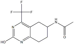 N-(5,6,7,8-TETRAHYDRO-2-HYDROXY-4-TRIFLUOROMETHYL-6-QUINAZOLINYL)ACETAMIDE Struktur