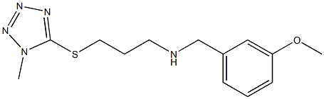 N-(3-METHOXYBENZYL)-3-((1-METHYL-1H-TETRAZOL-5-YL)THIO)PROPAN-1-AMINE Struktur